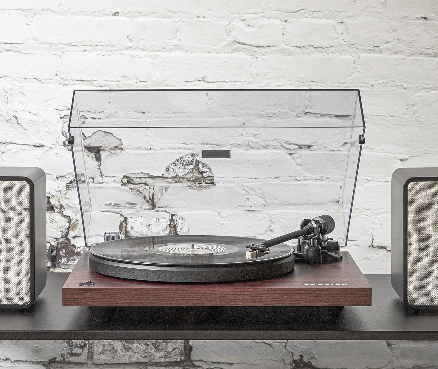 Crosley C6B-MA Belt-Drive Bluetooth Turntable Record Player with Adjustable Tone Arm, Mahogany