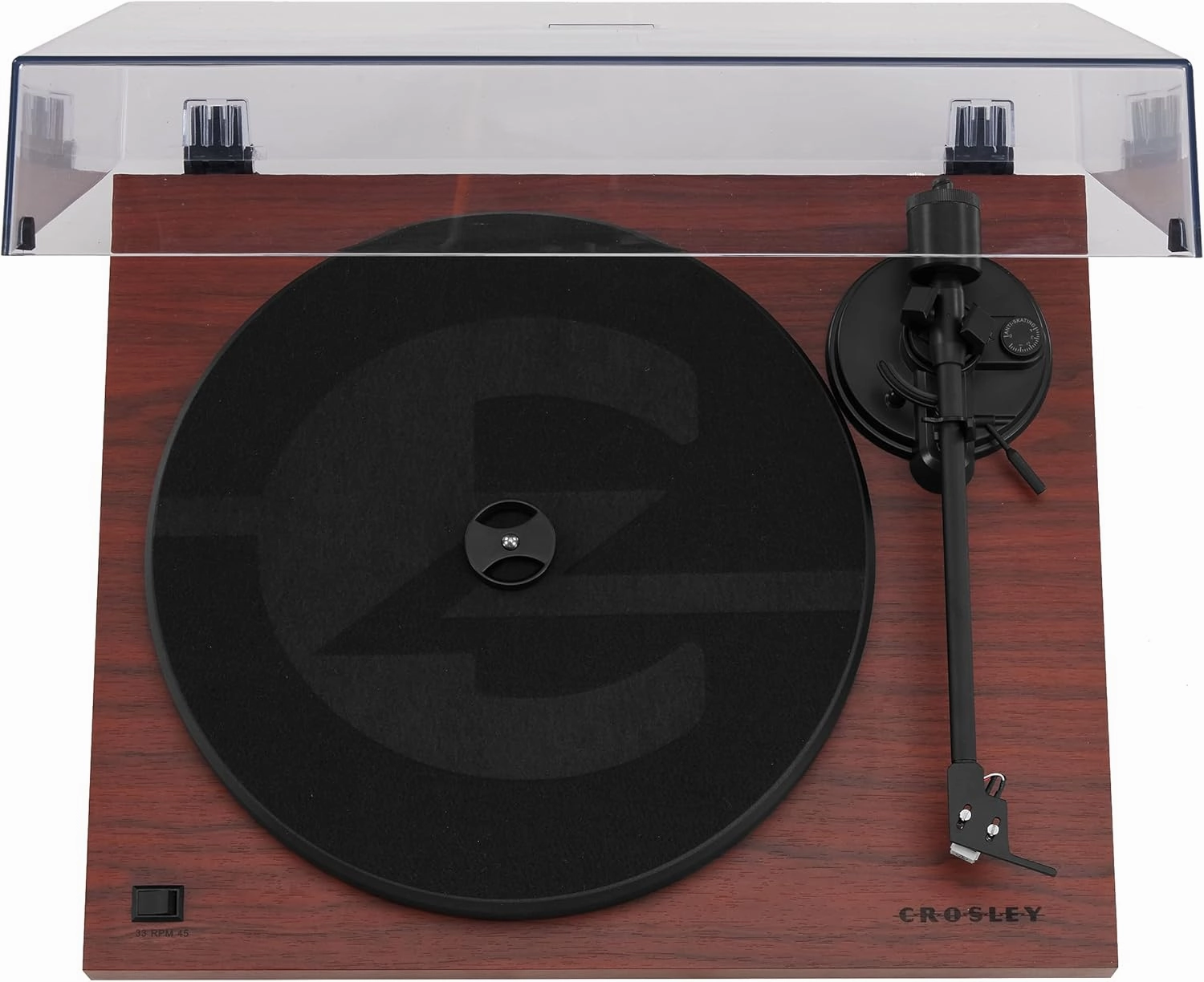 Crosley C6B-MA Belt-Drive Bluetooth Turntable Record Player with Adjustable Tone Arm, Mahogany