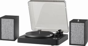 Crosley KT300B Fully Automatic Belt-Drive Bluetooth Turntable Record Player with S200A Stereo Speakers, Black belt-drive turntable,vinyl record player,audiophile turntable,