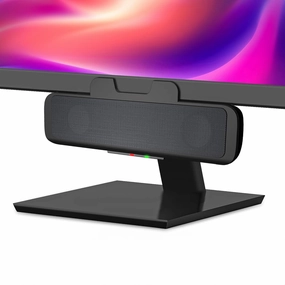 Cyber Acoustics USB Speaker Bar (CA-2890)  Stereo USB Powered Speaker, Easily Clamps to Monitor, Convenient Controls bookshelf speakers,compact stereo speakers,hi-fi shelf speakers,
