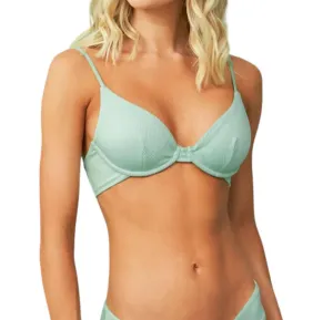 Dainty Unmolded Underwire Bikini Top In Fair Aqua