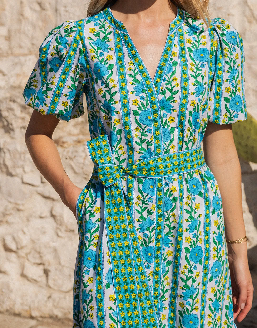 Daisy Dress - Hibiscus Border