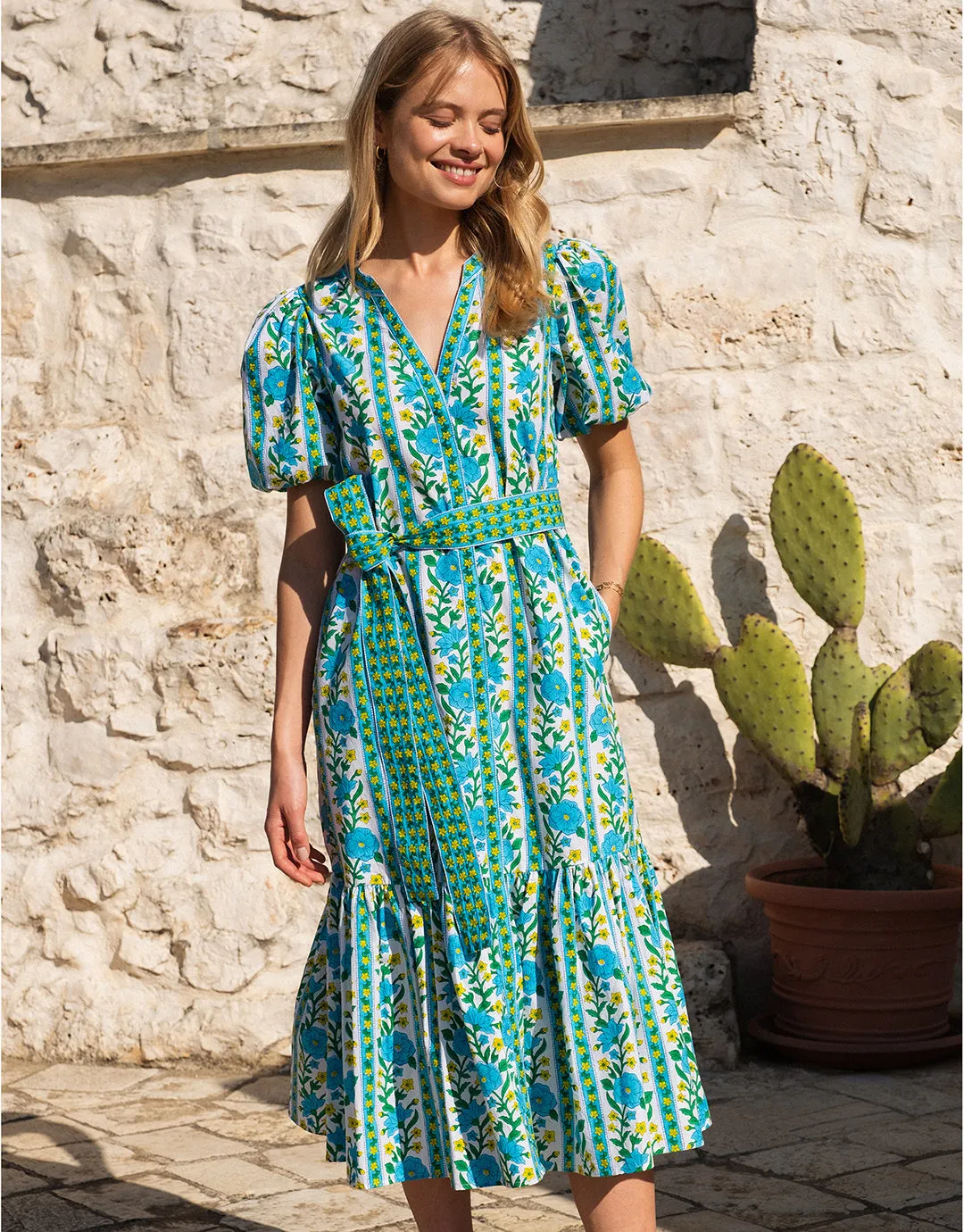 Daisy Dress - Hibiscus Border