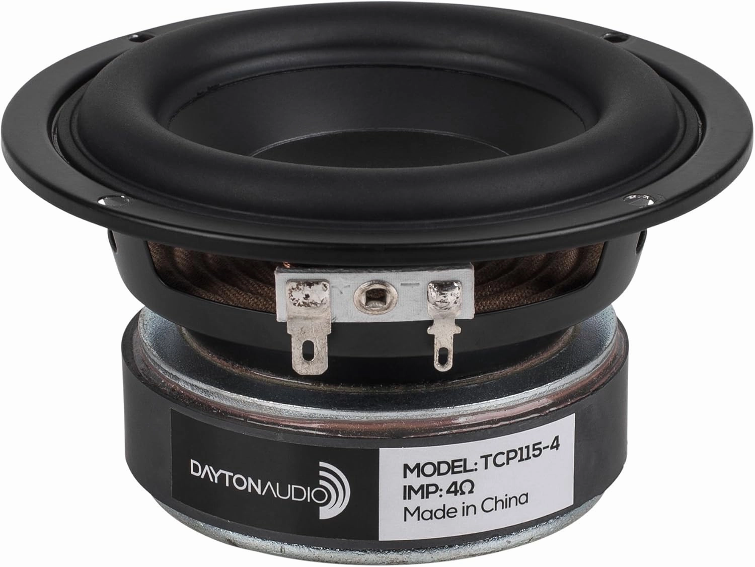 Dayton Audio TCP115-4 4" Treated Paper Cone Midbass Woofer 4 Ohm audiophile subwoofer,active subwoofer,low frequency speaker,