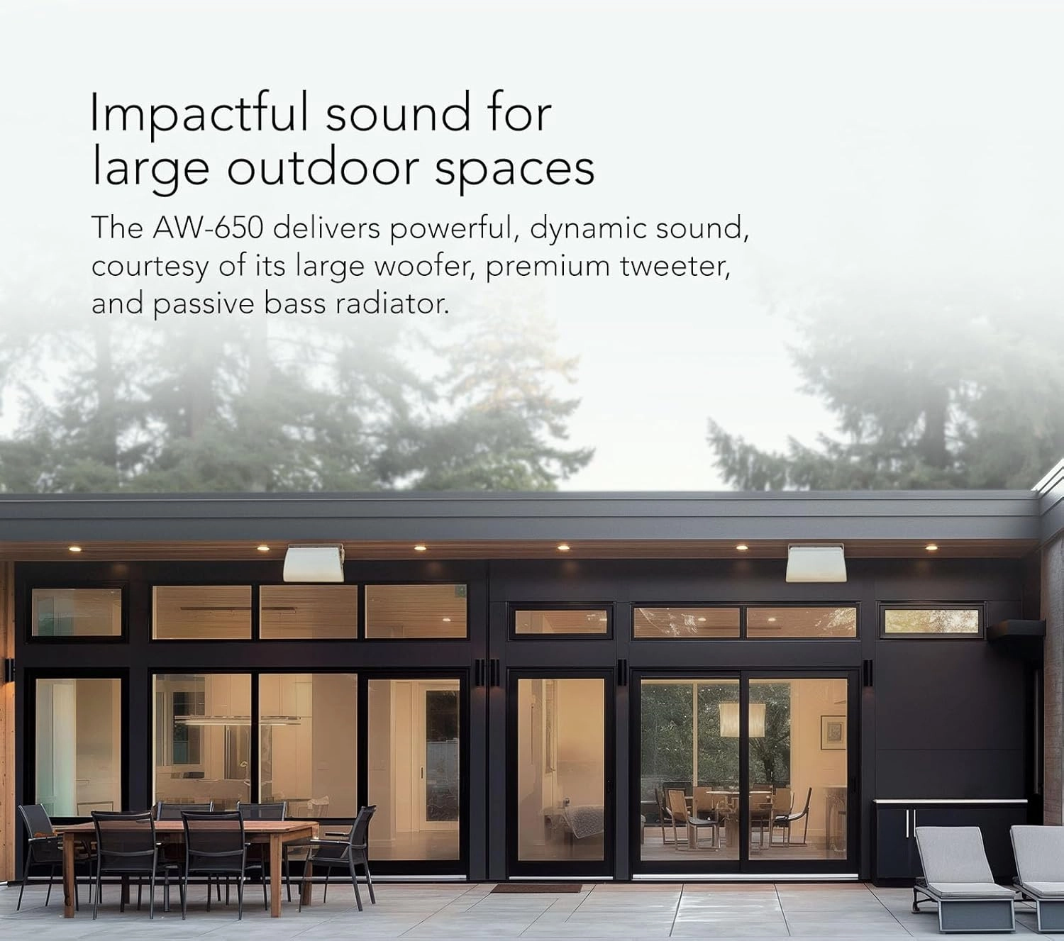 Definitive Technology Dymension AW-650 Outdoor Speaker (White, Pair), Two-Way Surface Mount, 6.5" Woofer, 1 Tweeter, & 5x10 Passive Bass Radiator, IP66 All-Weather Wired Outdoor Speakers