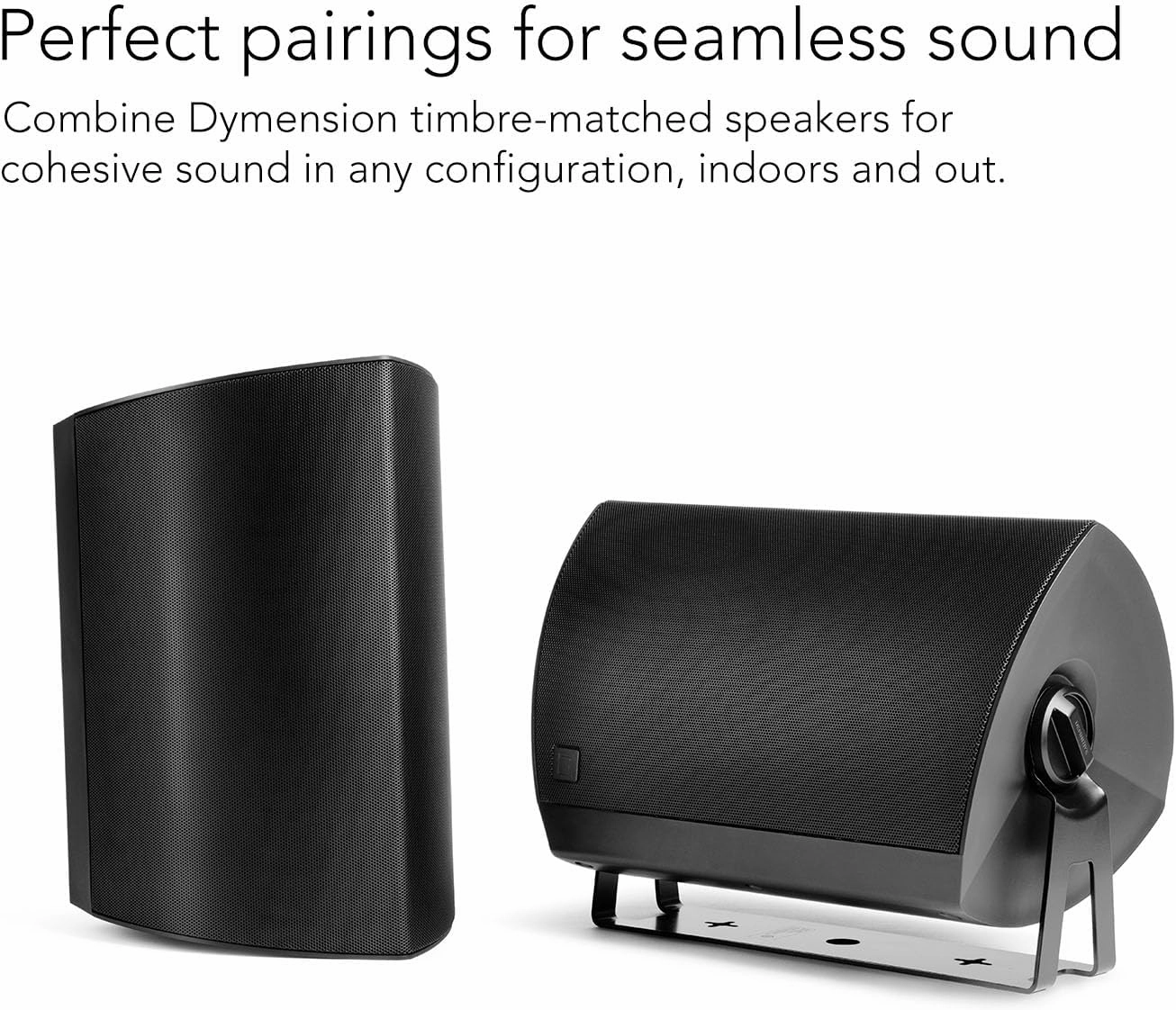 Definitive Technology Dymension AW-650 Outdoor Speaker (White, Pair), Two-Way Surface Mount, 6.5" Woofer, 1 Tweeter, & 5x10 Passive Bass Radiator, IP66 All-Weather Wired Outdoor Speakers