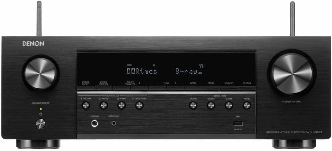 Denon AVR-S760H 7.2-Channel Home Theater AV Receiver 8K Video Ultra HD 4K/120 - (Renewed) AV receiver,surround receiver,home theater amplifier,