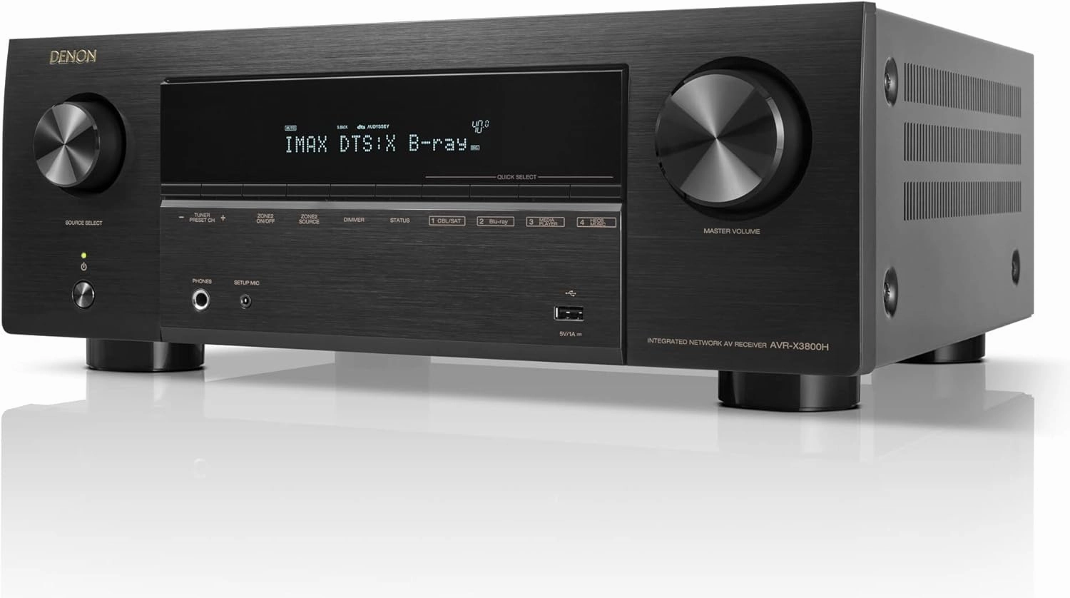Denon AVR-X3800H 9.4 Channel 8K Home Theater Receiver IMAX Enhanced with Dolby Atmos/DTS:X and HEOS Built-in (Renewed) AV receiver,surround receiver,home theater amplifier,