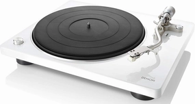 Denon DP-400 (White) Semi-Automatic Analog Turntable with Speed Auto Sensor | Specially Designed Curved Tonearm | Supports 33 1/3. 45, 78 RPM (Vintage) Speeds | Modern Looks, Superior Audio direct-drive turntable,DJ turntable,hi-torque vinyl deck,
