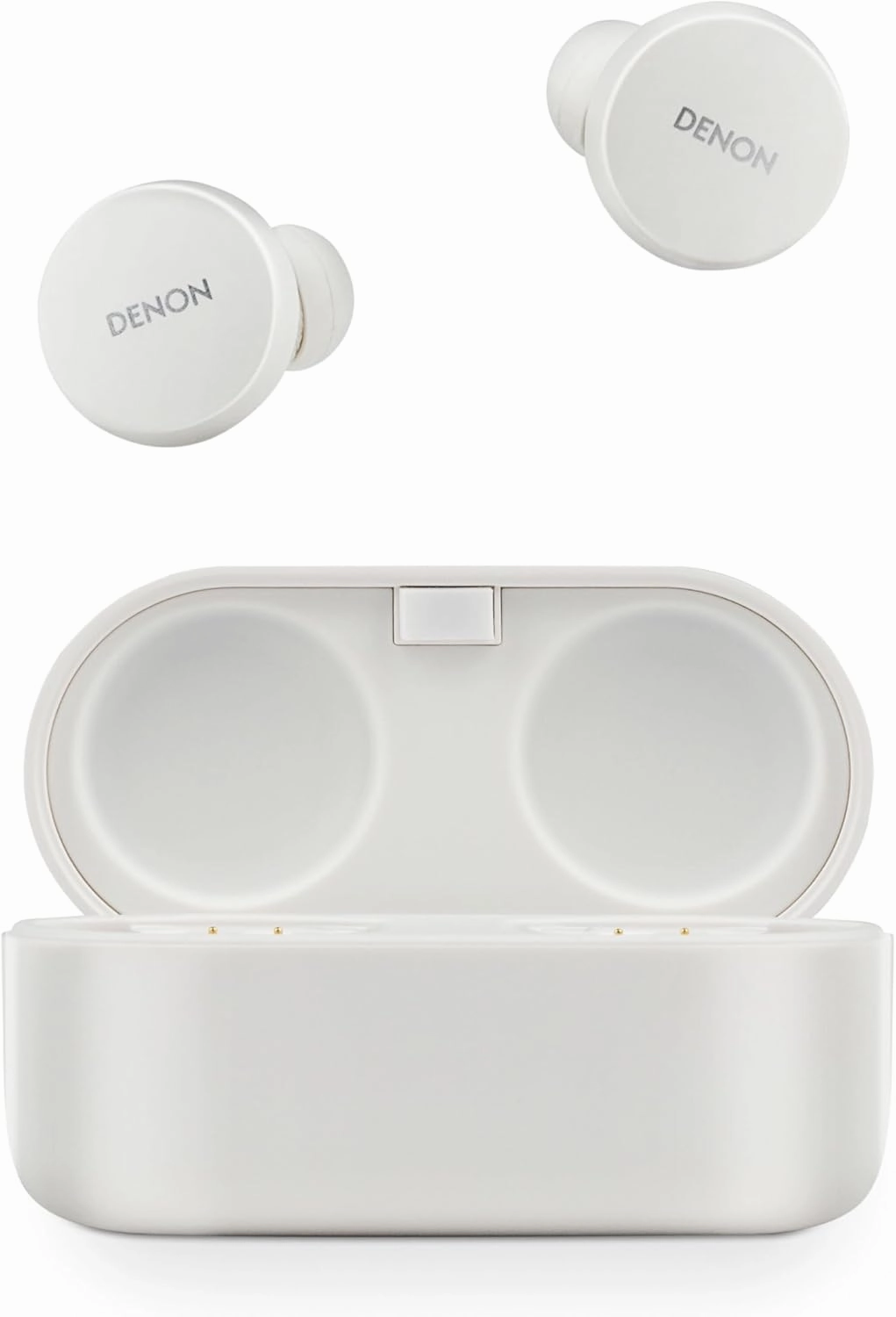 Denon PerL True Wireless Earbuds - Active Noise Cancelling, Bluetooth, Personalized Sound with Masimo Adaptive Acoustic Technology, 24-Hr Battery Life, Wireless Charging, White audiophile headphones,high-end headphones,studio over-ear,