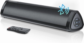 Desobry 16 inch Sound Bar for Smart TV, Small Soundbar with Surround Sound System, Bluetooth Sound Bar with HDMI/ARC/AUX/Coaxial/Optical/USB, Soundbar Speaker for Projector, TV, PC, Table Mountable surround sound system,cinema audio kit,5.1 surround packag
