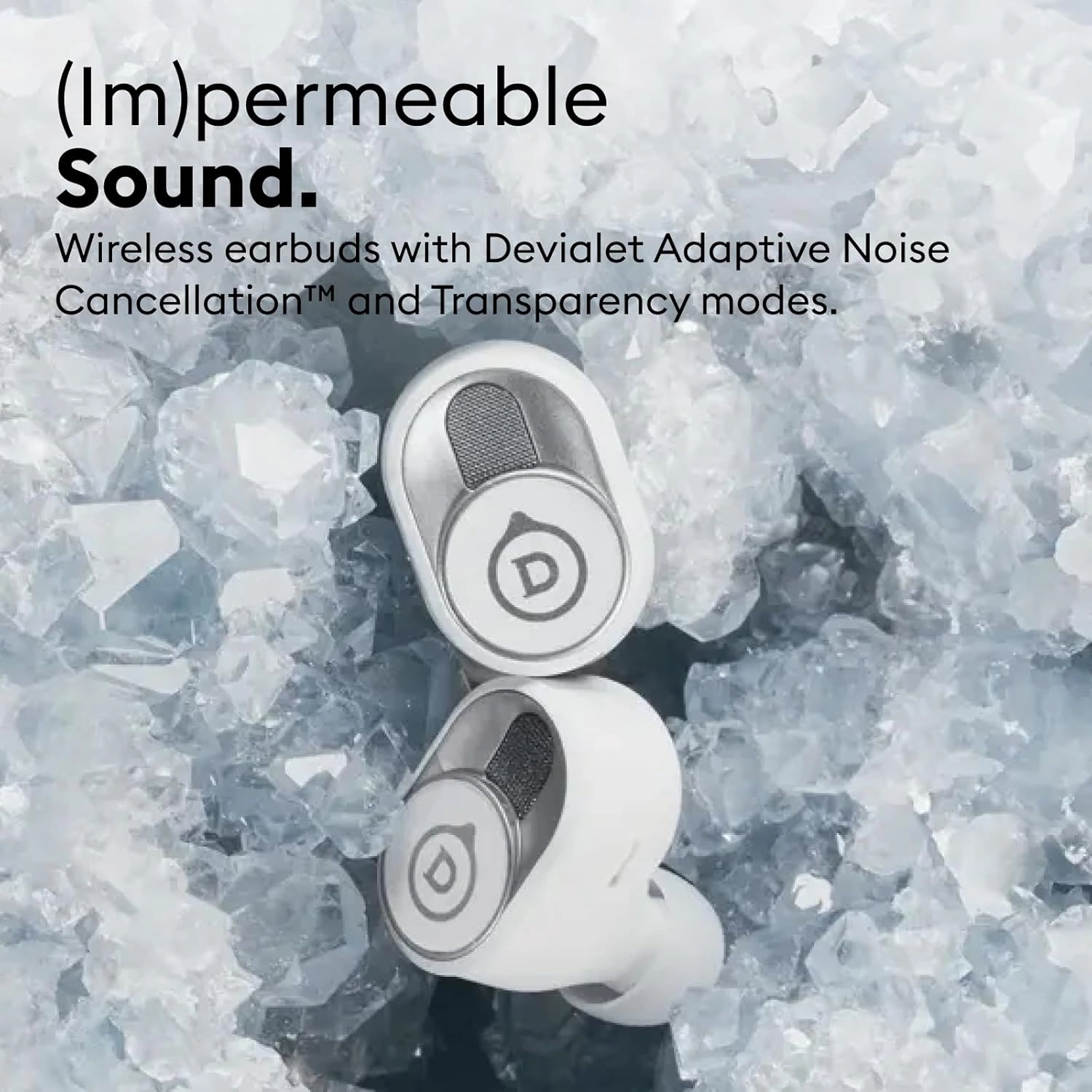 Devialet - True Wireless Earbuds - Gemini II - Iconic White - Daily Music & Commute - Exceptional Sound Quality - Noise Cancellation - Comfort Fit