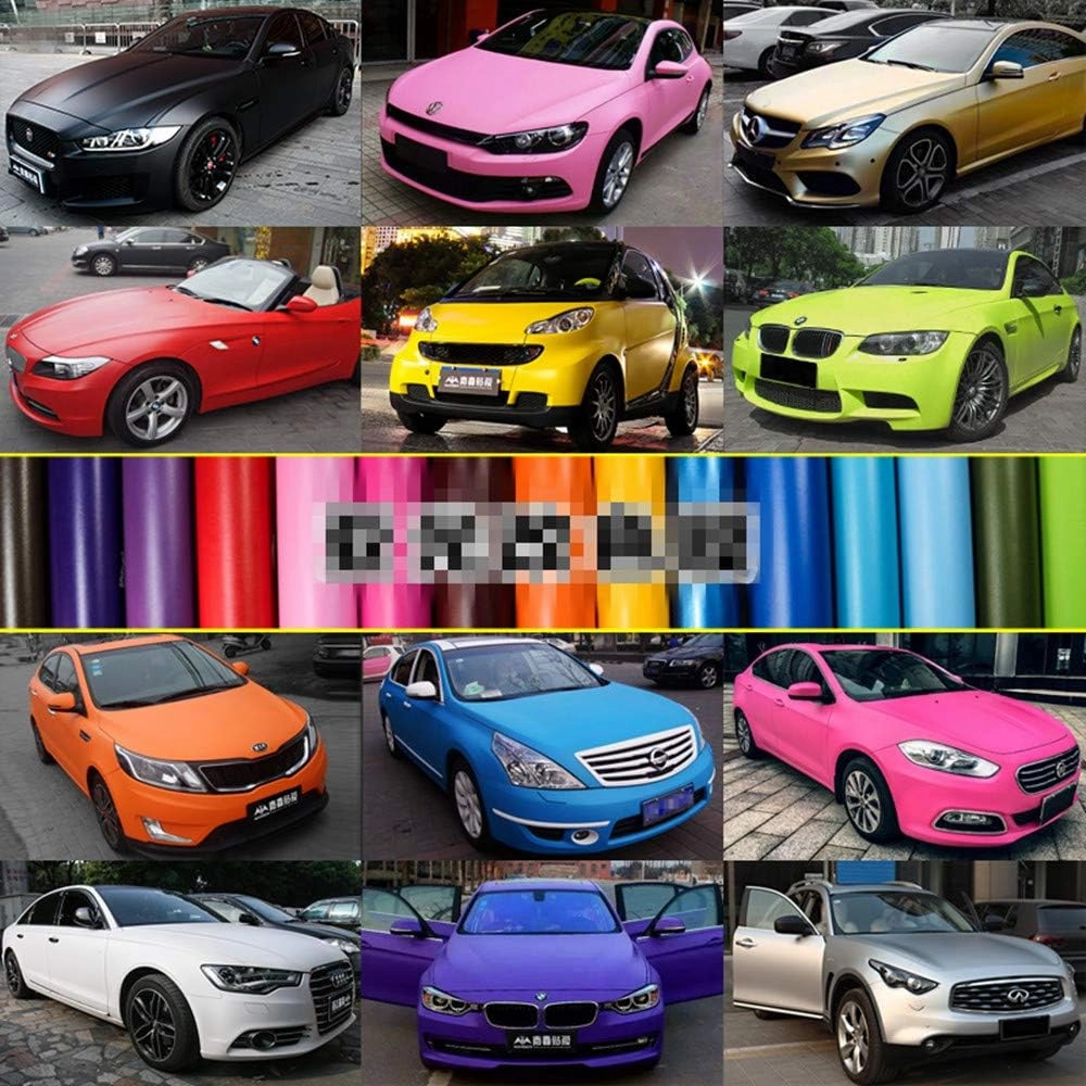 DIYAH Black Matte Vinyl Car Wrap Sticker Air Release Bubble with Hand Tools (120" X 48" / 10 FT X 4 FT)
