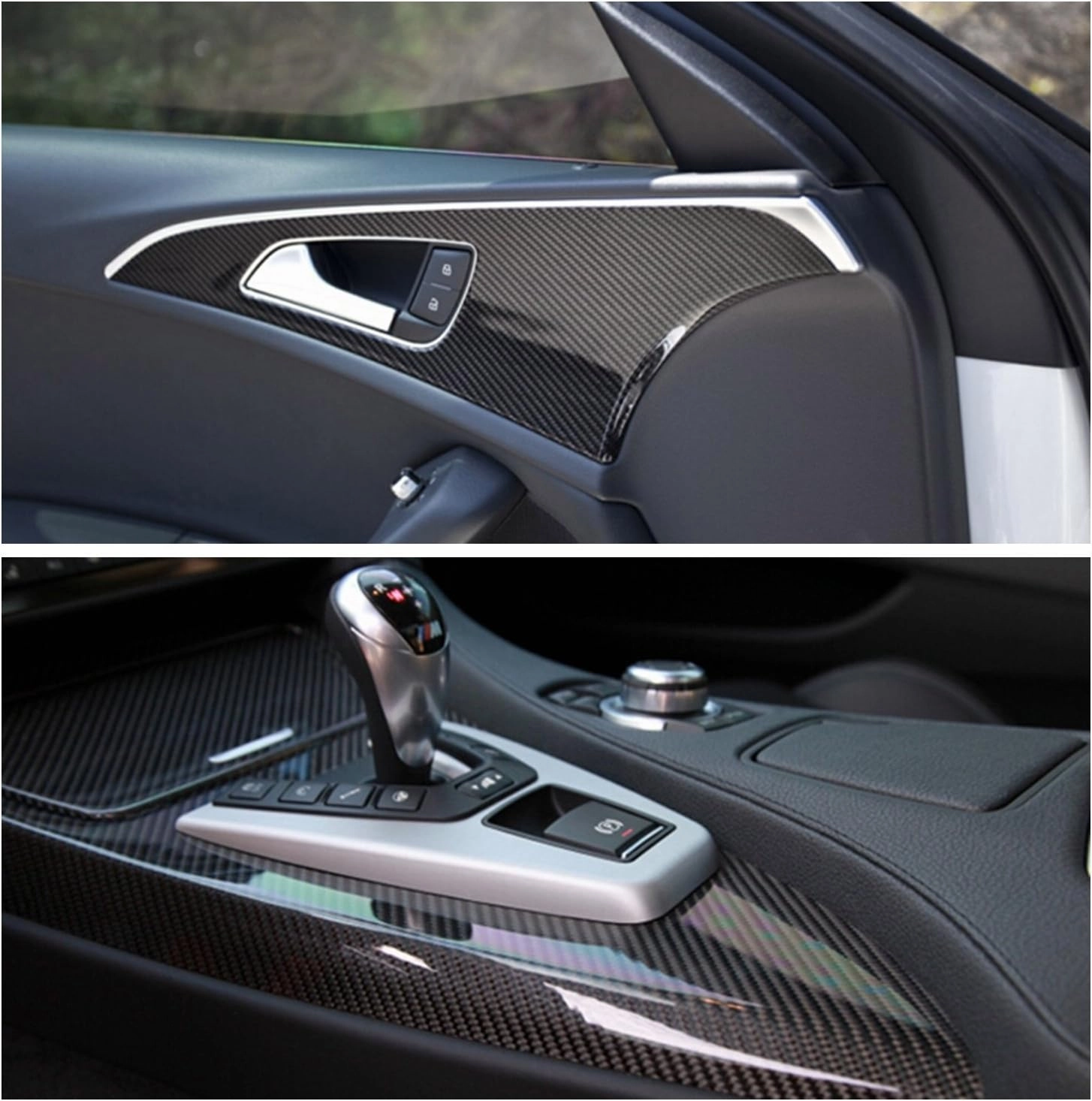 DIYAH High Gloss 6D Black Carbon Fiber Vinyl Wrap Sticker with Air Release Bubble Free Anti-Wrinkle (60" X 59" / 5FT X 4.9FT)