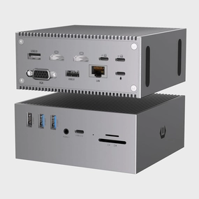 Docking Station, 16 in 2 USB C Hub - Dual 4K HDMI, 6 USB, VGA, RJ45, SD/TF Card Reader - Triple Display for MacOS with Thunderbolt 3 (Not for M1) smart audio hub,voice control speaker,Alexa compatible audio,