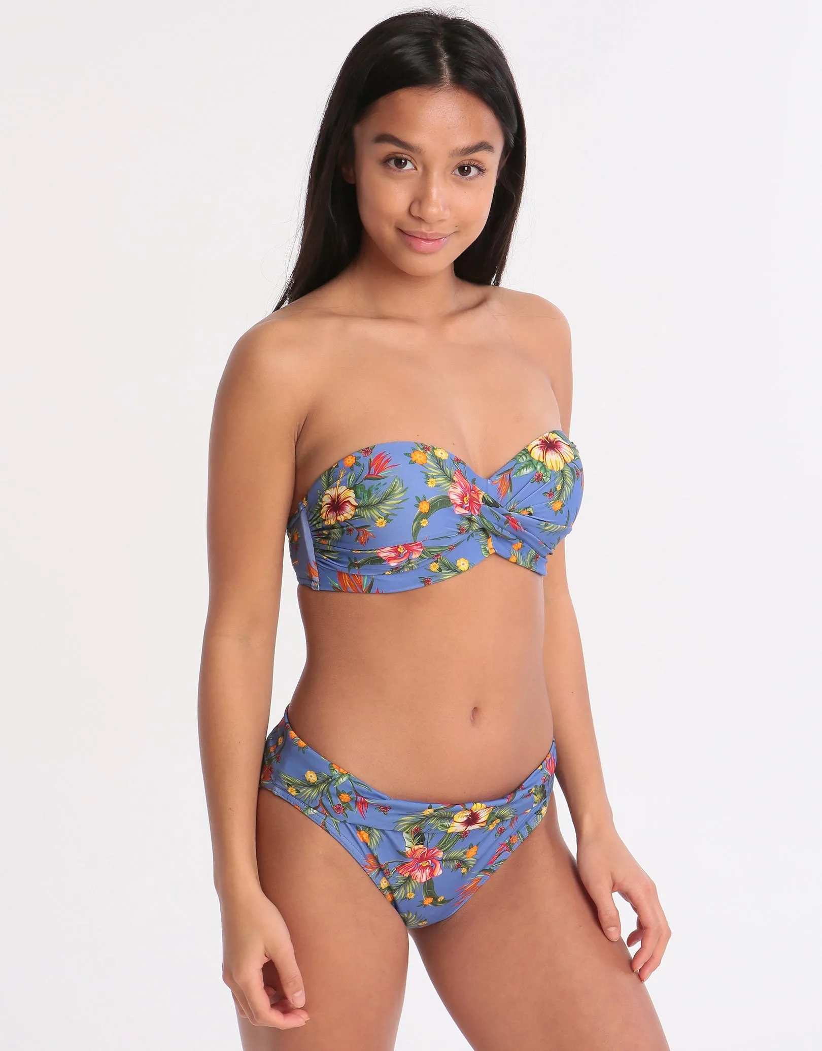 Dolcevita Merenda Banded Bikini Bottom - Blue