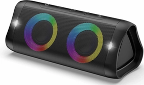 DONOW Portable Bluetooth Speaker with Lights, 30W Stereo Sound, Bass Boost, IPX5 Waterproof, 20H Playtime, Built-in Mic, Speakers Bluetooth Wireless for Home, Party, Outdoor, Travel(Black) floorstanding speakers,tower speakers,stereo floor speakers,