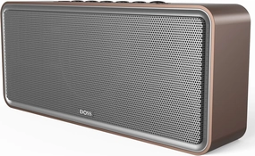 DOSS SoundBox XL Bluetooth Speaker with Subwoofer, 32W Loud Sound with Booming Bass, Dual DSP Technologies, 10H Playtime, USB-C, TWS, 2.1 Audio Channel for Home, Indoor and Office - Gold bookshelf speakers,compact stereo speakers,hi-fi shelf speakers,