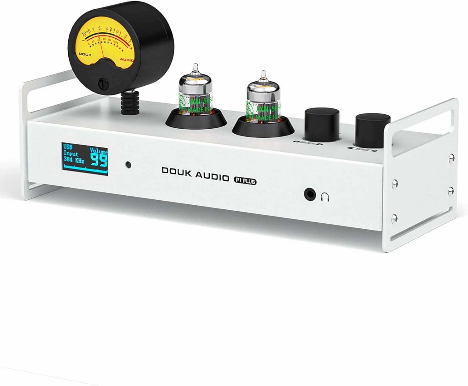 Douk Audio 2 Channel Bluetooth Vacuum Tube Preamp, Hi-Fi Headphone Amp, USB DAC PC Sound Card, Wireless Receiver Audio Preamplifier with VU Meter, Optical, Coaxial, APTX, LDAC, DSD256, Remote Control tube amplifier,valve amp,audiophile tube stereo,