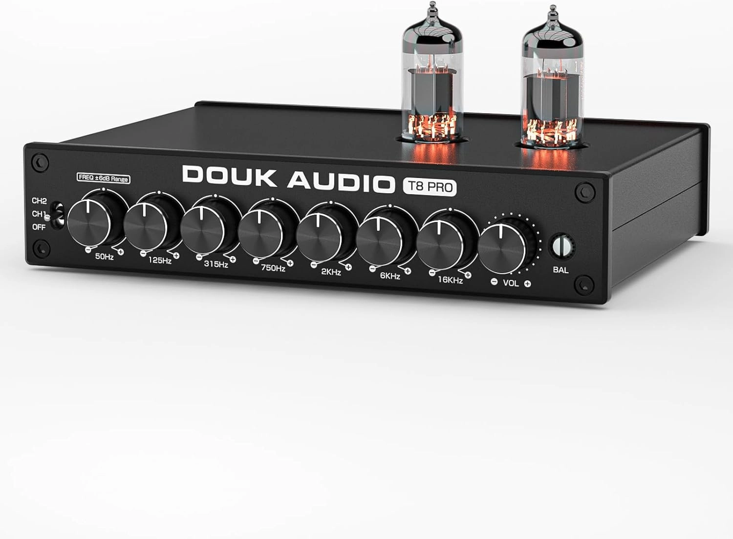 Douk Audio HiFi Vacuum Tube 7-Band EQ Preamp Equalizer XLR Pre-Amplifier Home (T8 PRO) tube amplifier,valve amp,audiophile tube stereo,