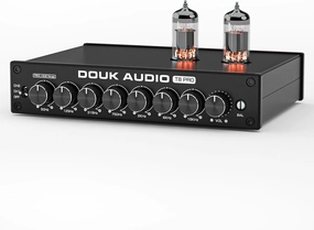 Douk Audio HiFi Vacuum Tube 7-Band EQ Preamp Equalizer XLR Pre-Amplifier Home (T8 PRO) tube amplifier,valve amp,audiophile tube stereo,
