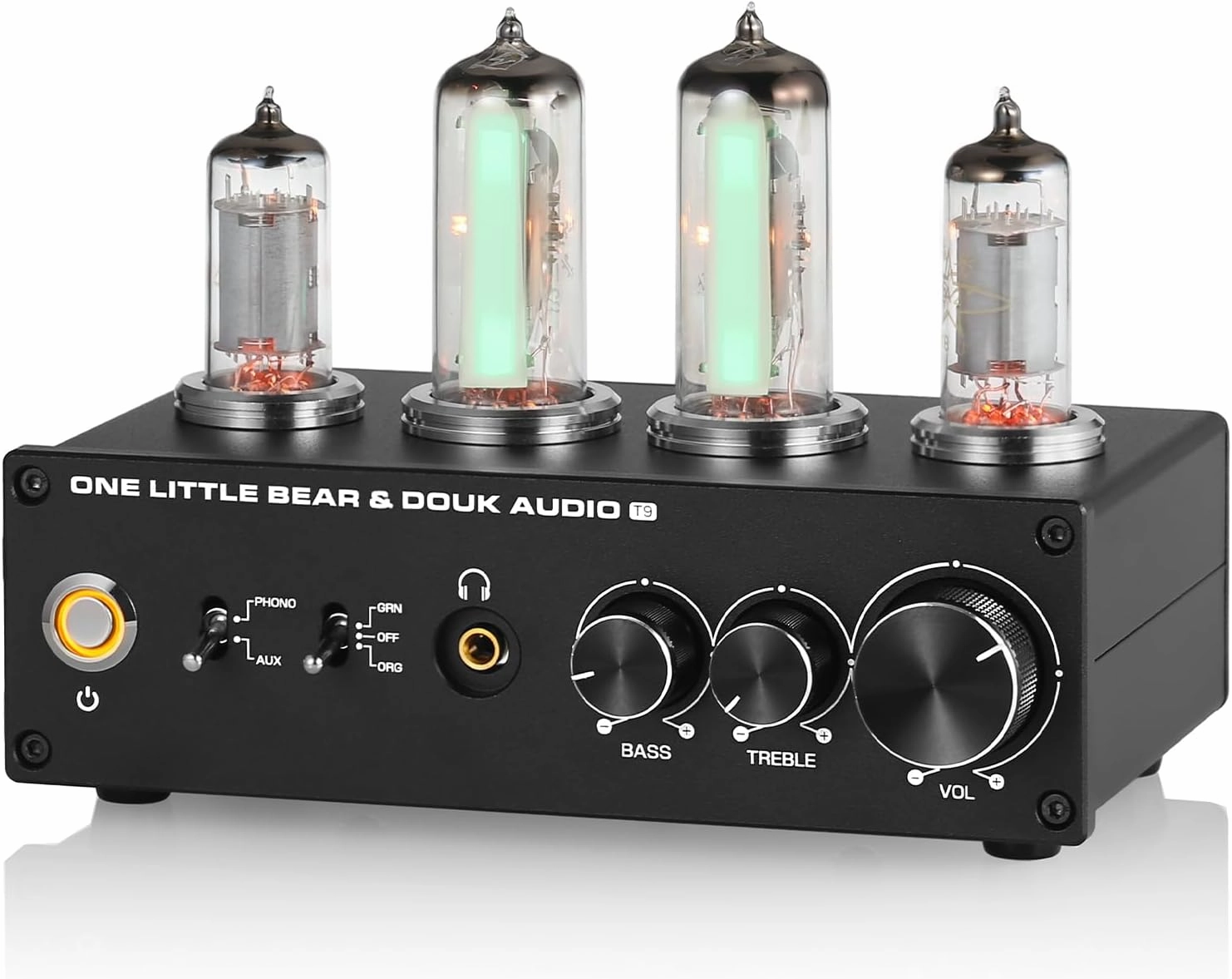 Douk Audio T9 Vacuum Tube Phono Preamp Stereo Turntable Preamplifier with Headphone Output and Treble Bass Control for MM/MC Record Player, Home Hi-Fi Audio, Amplifier, Speaker phono preamp,turntable amplifier,record player preamp,