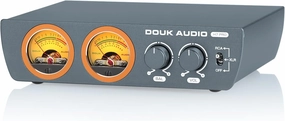 Douk Audio TPA3255 Balanced XLR Audio Power Amp, 2-CH 300W x 2 Hi-Fi Digital Amplifier, for Home Stereo Speakers, with Dual Channel VU Meter (H7 PRO) integrated amplifier,stereo receiver,hi-fi amp combo,