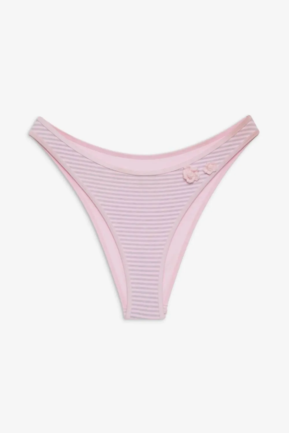Dove Bikini Bottom In Rosewater Stripe