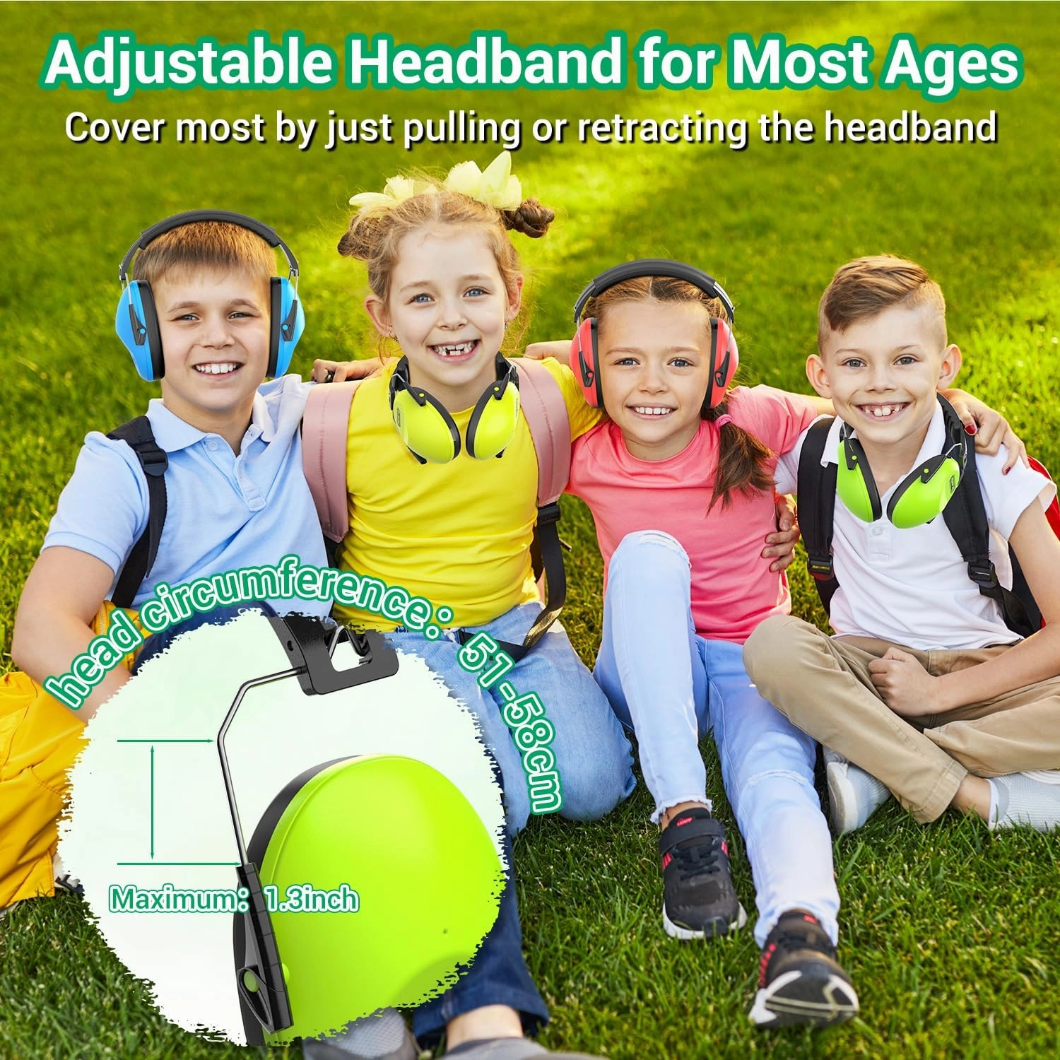 Dr.meter Ear Muffs for Noise Reduction: 27.4SNR Noise Cancelling Headphones for Kids Adults, EM100 Adjustable Hearing Protection Earmuffs for Monster Jam, Autism Sensory, Concerts, Fireworks