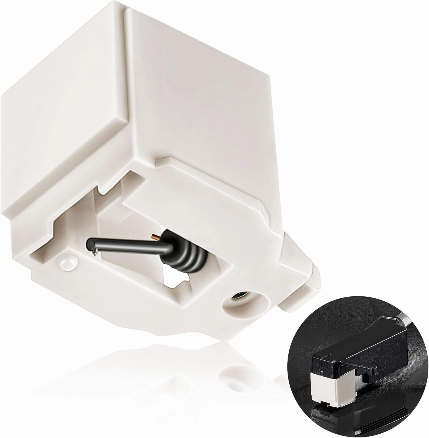 Dreyoo 1 Pack Record Player Needle Replacement for ATN3600L, Turntable Stylus Compatible with Audio-Technica ATPL30/ATPL50/ATLP60/ATLP60USB/ATLP2D/ATLP2DUSB Vinyl Turntable Player turntable cartridge,phono cartridge,MM MC stylus,