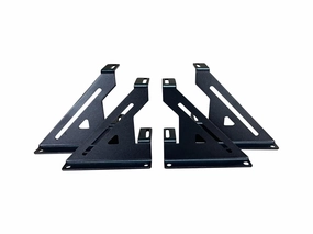 Droppin HZ Car Audio 2RACK 2 Channel Amplifier Rack, Steel, Black Powder Coated, Bracket Mount, 24 Watts, Audio Equipment Rack audio rack,hi-fi component stand,media shelf,