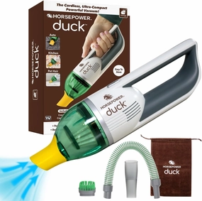 Duck Compact Cordless Vacuum by Horsepower, Ultra-Powerful, Strong Suction, AS-SEEN-ON-TV, Easy To Store, Rechargeable. Home, Auto, Pet Hair, Fits In Tiny Crevices, Includes Hose, Crevice Tool & Brush power cord,hi-fi power cable,AC power lead,