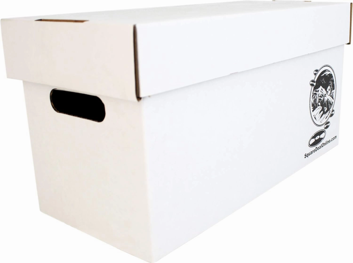 Durable Set of 5 - 7 inch Vinyl Record Storage Boxes - Sturdy Cardboard Construction with Removable Lid - Holds Up to 200 Records Each - Built Tough for Long-Term, Secure Archival Storage - #07BC09 vinyl storage,record holder,LP organizer,