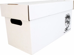 Durable Set of 5 - 7 inch Vinyl Record Storage Boxes - Sturdy Cardboard Construction with Removable Lid - Holds Up to 200 Records Each - Built Tough for Long-Term, Secure Archival Storage - #07BC09 vinyl storage,record holder,LP organizer,