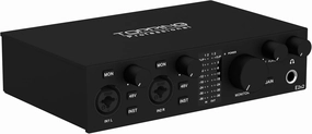 E2X2 USB Audio Interface - High-Performance Mixer & Recording Interface for PC, Mac, iPhone & Android - Ultra-Linear Preamp, 48V Phantom Power, Low Noise, Real-Time Monitoring (Black) audio interface,USB interface,music recording input,