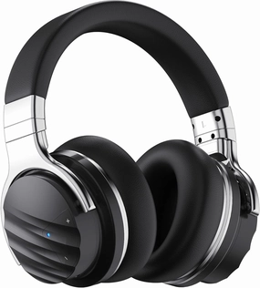 E7 MAX Wireless Active Noise Cancelling Headphones, Over Ear Bluetooth Headphones, 30H Playtime, Hi-Res Audio, Deep Bass - Built-in Microphone for Travel, Home, Office, Gym (Black) over-ear headphones,closed back headphones,wireless studio cans,