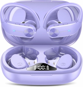 Ear buds Wireless Bluetooth Earbuds Sport 2024 NEW Bluetooth 5.3 Headphones 68H Playtime with LED Display Powerful Bass Over Ear Earphones with Earhooks IP8 Waterproof for Gym/Running/Workout wireless earbuds,Bluetooth earphones,true wireless stereo,