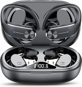 Ear Buds Wireless Earbuds Bluetooth 5.3 HiFi Stereo Running Headphones 68Hrs Playtime Over Ear Headphones with Earhooks for Sport, LED Digital Display IPX7 Waterproof Usb C for Running/Workout wireless earbuds,Bluetooth earphones,true wireless stereo,