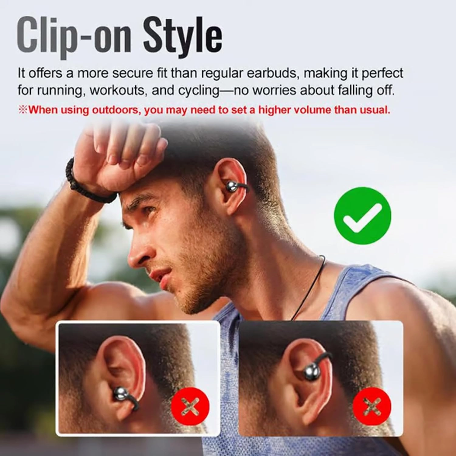Ear Clip Bluetooth Headphones with Touch Screen, 2025 New Clip On Ear Translator with Visual Audio, Open Ear Earbuds Wireless, C-Shaped Bridge Ear Buds, Real-Time Translation (Black, Translation)
