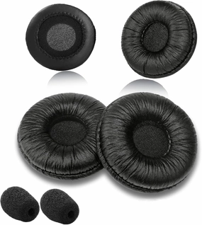 Ear Cushions for Plantronics Headset Replacement 50mm Ear Pads Compatible with Plantronics HW251N HW261N HW510 HW520 Blackwire C320 3210 3220 3320 Jabra Pro 920 9450 GN 2000 9125 Biz 2300 (4 Pack) reference headphones,neutral sound headphones,monitor headp
