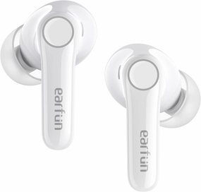 EarFun Air Pro 4 Adaptive Hybrid Noise Canceling Wireless Earbuds, Qualcomm Snapdragon Sound, aptX Lossless, 6 Mics AI CVC 8.0 Call, LDAC Hi-Res Audio, 52H Playtime, Bluetooth 5.4 (Glossy White) TWS earbuds,compact wireless buds,Bluetooth ear tips,
