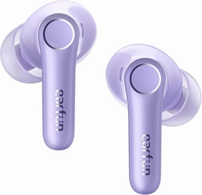 EarFun Air Pro 4 Adaptive Hybrid Noise Canceling Wireless Earbuds, Qualcomm Snapdragon Sound, aptX Lossless, 6 Mics AI CVC 8.0 Call, LDAC Hi-Res Audio, 52H Playtime, Bluetooth 5.4, Violet TWS earbuds,compact wireless buds,Bluetooth ear tips,