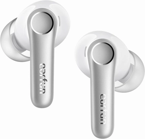 EarFun Air Pro 4 Adaptive Hybrid Noise Canceling Wireless Earbuds, Qualcomm Snapdragon Sound, aptX Lossless, 6 Mics AI CVC 8.0 Call, LDAC Hi-Res Audio, 52H Playtime, Bluetooth 5.4, White TWS earbuds,compact wireless buds,Bluetooth ear tips,