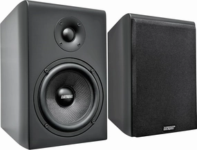 EARTHQUAKE Sound RBS-52 Bookshelf Speaker with PistonMax Technology, 5.25" High Output Woofer and Dynamic 1" Silk Dome Neodymium Tweeter, Matte Black, Pair bookshelf speakers,compact stereo speakers,hi-fi shelf speakers,