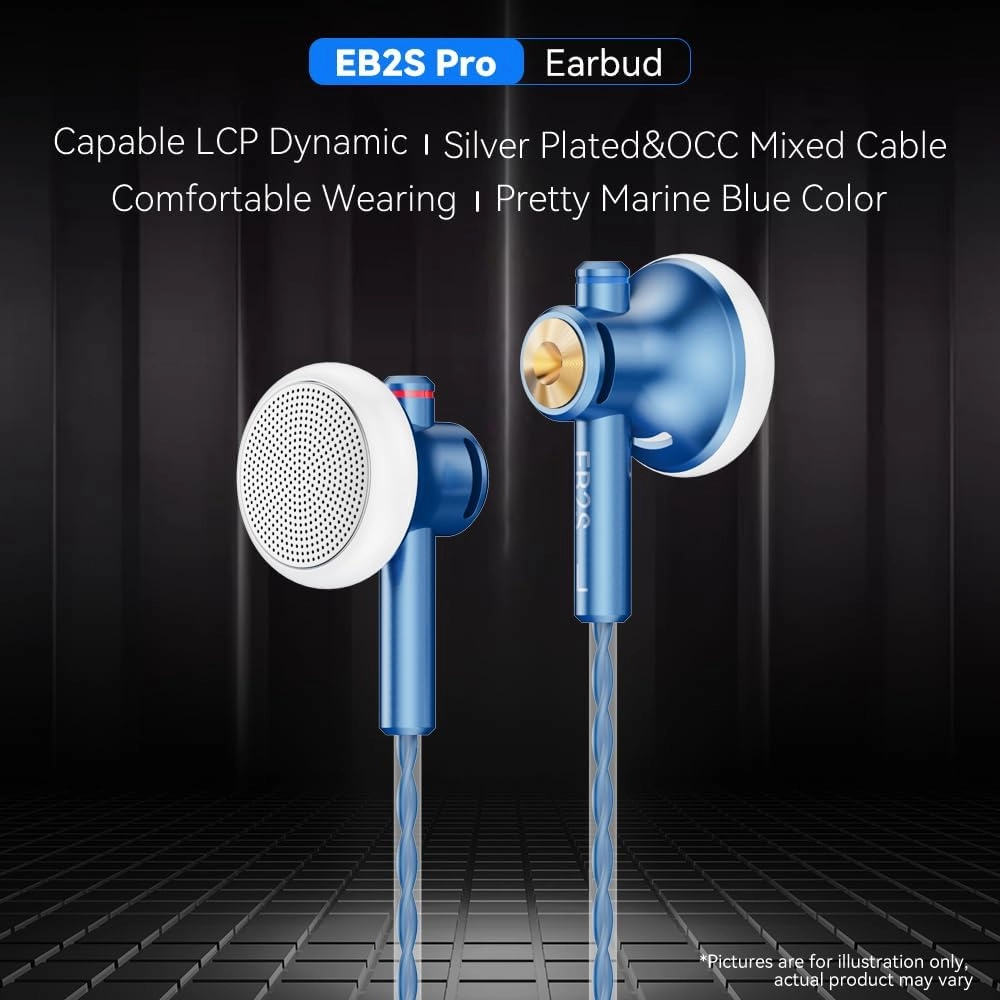 EB2S Pro 4.4mm Balanced Wired Earbuds, Audiophile HiFi in-Ear Headphones, Flat Head Earphone Without Microphone for Music Enthusiastic/Singer/F20,R4 DAP (4.4mm no Mic)