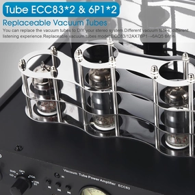 ECC83/12AX7 Integrated Hybrid Vacuum Tube Class A/B Amplifier 2 Channel 80W RMS, Home Audio Hifi Vintage Stereo Amp DAC Receiver integrated amplifier,stereo receiver,hi-fi amp combo,