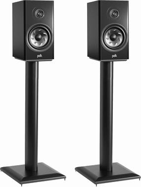 ECHOGEAR Premium Universal Floor Speaker Stands - Vibration-Absorbing MDF Design Works with Edifier, Polk, & Other Bookshelf Speakers Or Studio Monitors - Includes Sound Iso Pads & Carpet Spikes speaker stands,monitor stands,floor speaker holders,