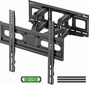 EconoMe TV Wall Mount for Most 32-70 inch Flat Screen/LED/4K TVs, TV Mount with Swivel and Tilt Articulating Dual Arms, Full Motion Wall Mount up to 16 Stud, Max VESA 400X400mm, up to 99lbs speaker wall mount,audio bracket,AV wall mounting,