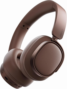 Edifier ES850NB Wireless Noise Cancelling Over-Ear Headphones, Hi-Res Audio Wireless, LDAC, 92H Playtime, Bluetooth 5.4 & Multipoint, AI Call Noise Reduction, Touch Control, Foldable Design - Brown over-ear headphones,closed back headphones,wireless st