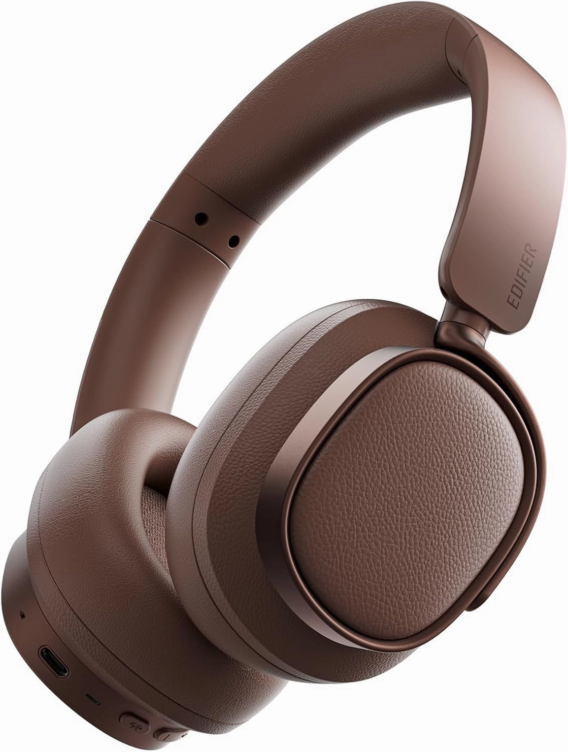 Edifier ES850NB Wireless Noise Cancelling Over-Ear Headphones, Hi-Res Audio Wireless, LDAC, 92H Playtime, Bluetooth 5.4 & Multipoint, AI Call Noise Reduction, Touch Control, Foldable Design - Brown over-ear headphones,closed back headphones,wireless st